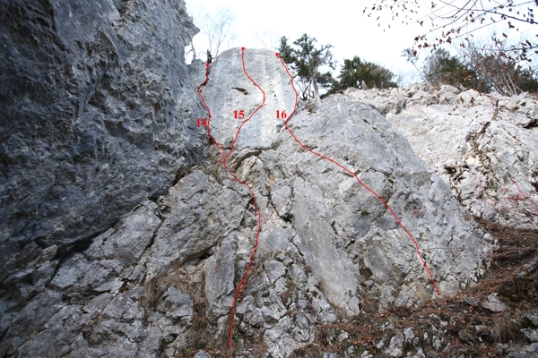 Urbas Rock - sector A, routes: 14 - 16