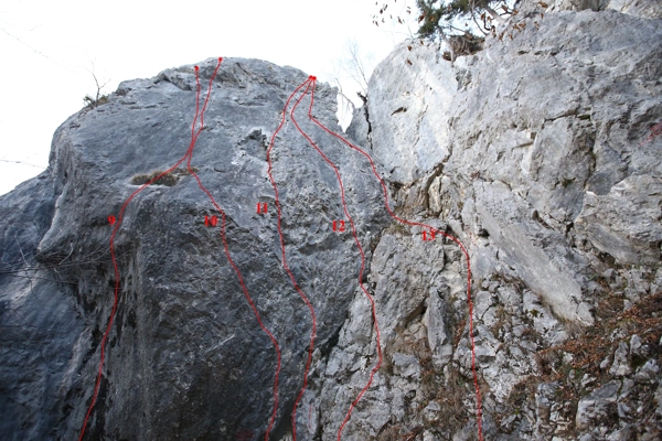 Urbas Rock - sector A, routes: 9 - 13